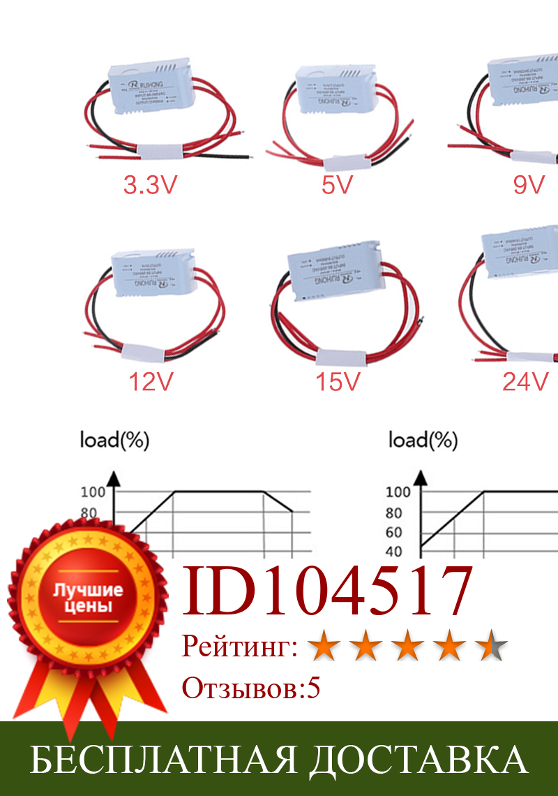 Изображение товара: Новый Популярный 1 шт. AC-DC модуль питания AC 1A 5 Вт 220 В в постоянный ток 3 в 5 в 9 в 12 В 15 в 24 в мини-преобразователь
