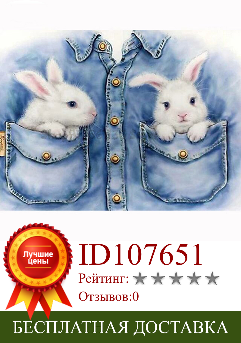 Изображение товара: Картина с изображением толстых девушек «сделай сам», карманная картина с изображением милого кролика, полноразмерная квадратная круглая Алмазная вышивка 5D, вышивка крестиком, декор GG1307