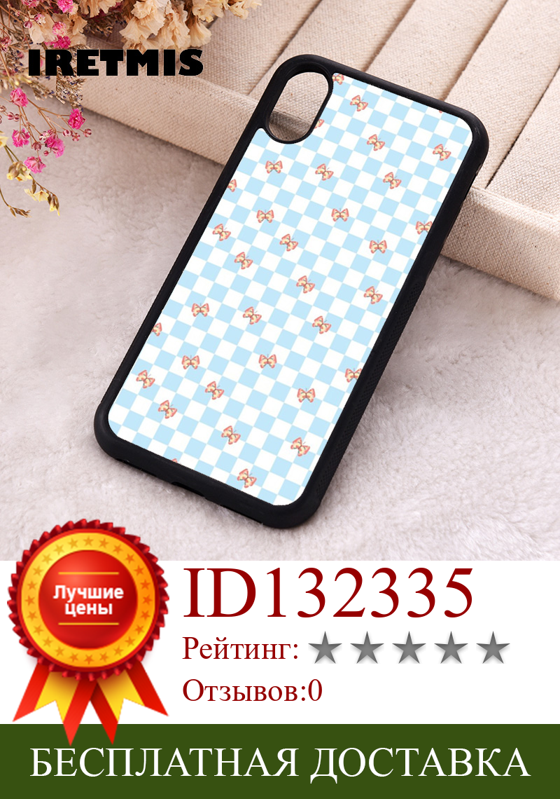 Изображение товара: Чехол для телефона Iretmis 5 5S SE 2020, чехлы для iphone 6 6S 7 8 Plus X Xs Max XR 11 12 13 MINI Pro, мягкие клетчатые бабочки