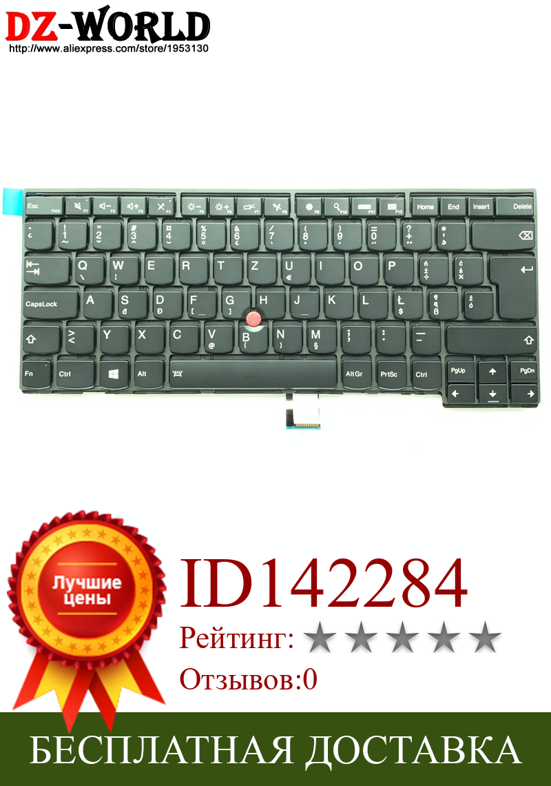 Изображение товара: Новый Польша польская клавиатура с подсветкой для lenovo Thinkpad T440 T440S T431S T440P T450 T450S T460 подсветка Teclado 04X0160 04X0122