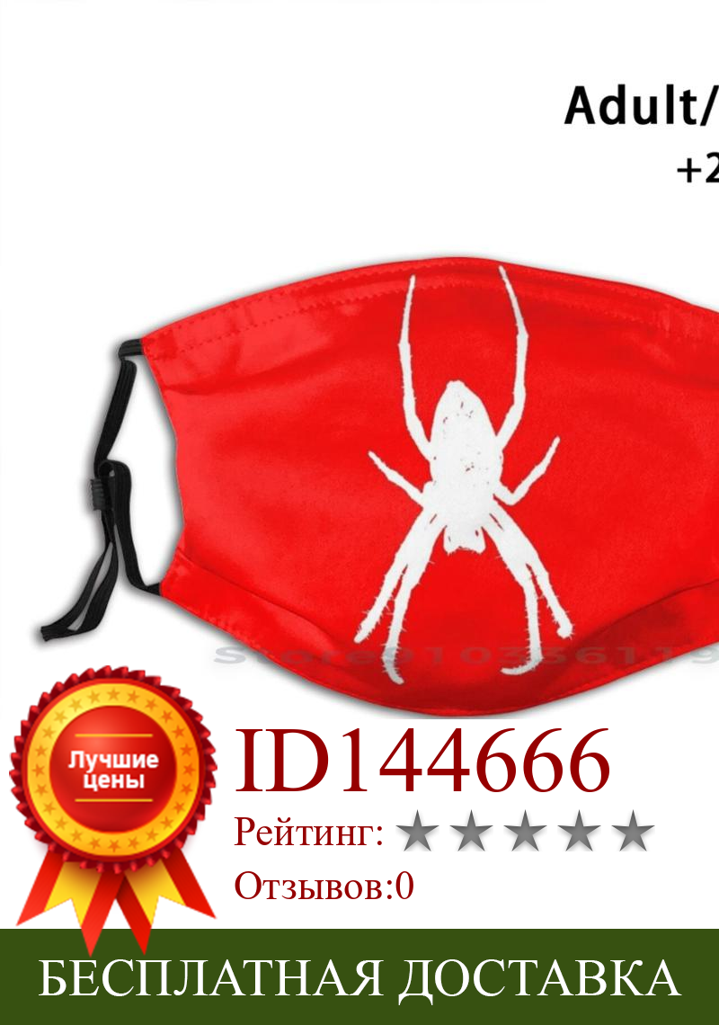 Изображение товара: Цифровая фотография фотошоп дизайн Пылезащитный фильтр моющаяся маска для лица дети Вечеринка паук морской паук меч тиара