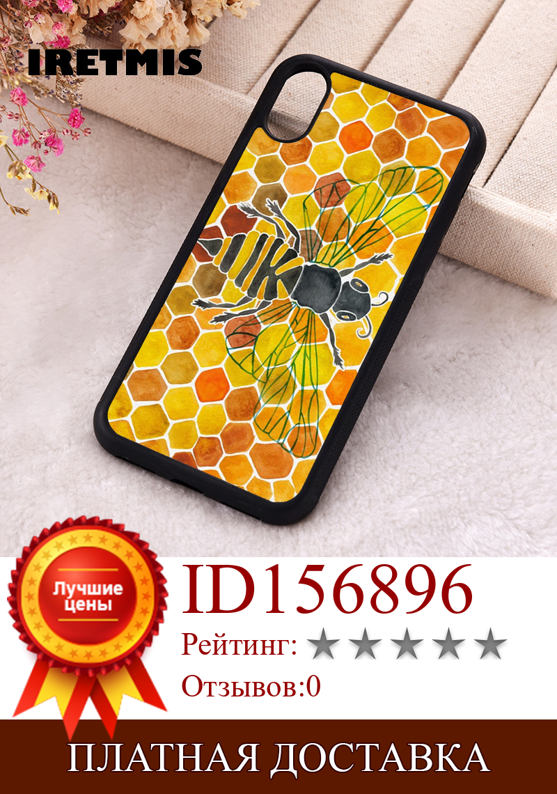 Изображение товара: Чехол для телефона Iretmis 5 5S SE 2020, чехлы для iphone 6 6S 7 8 Plus X Xs Max XR 11 12 13 MINI Pro, мягкий силиконовый чехол из ТПУ с Пчелкой