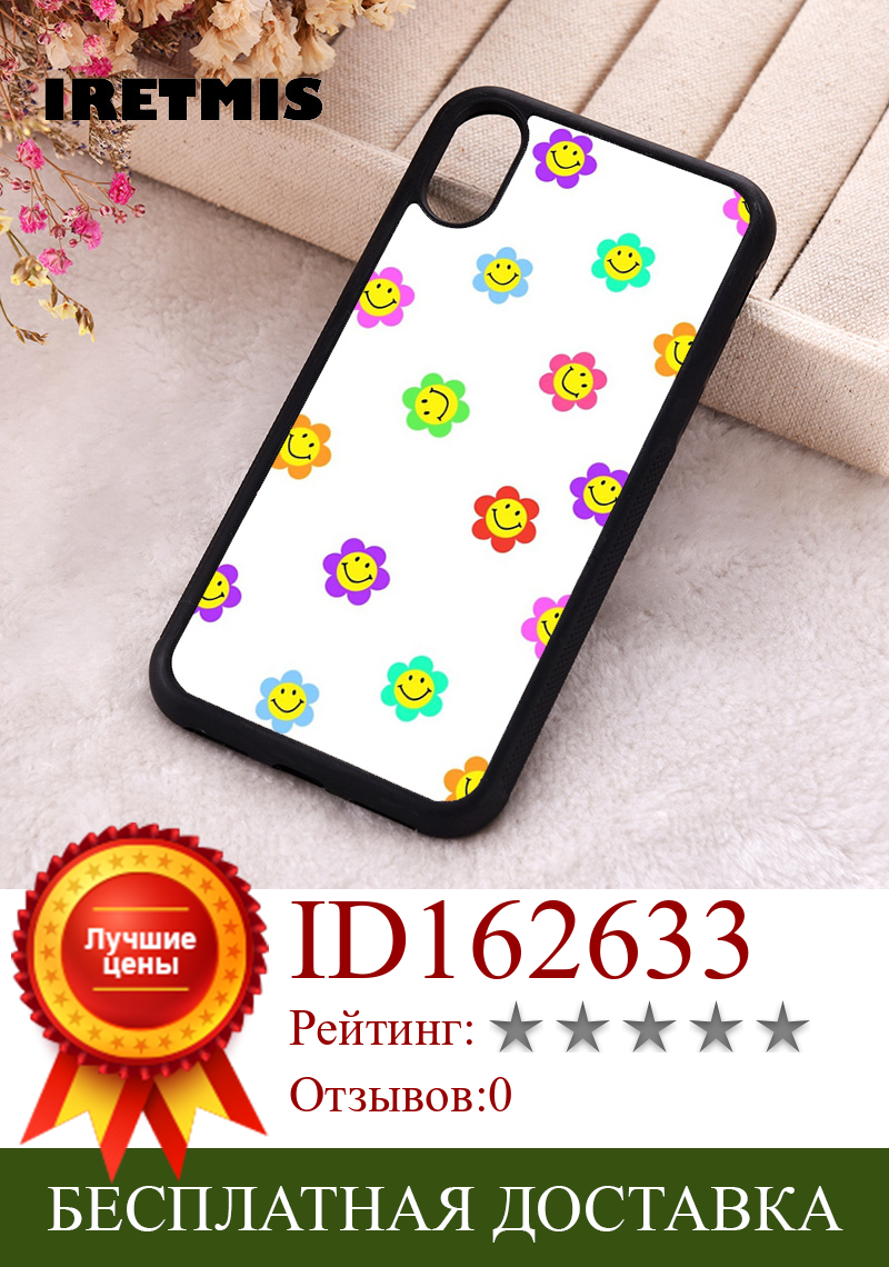 Изображение товара: Чехол для телефона Iretmis 5 5S SE 2020, чехлы для iphone 6 6S 7 8 Plus X Xs Max XR 12 13 MINI Pro, мягкий силиконовый чехол из ТПУ с улыбающимися цветами