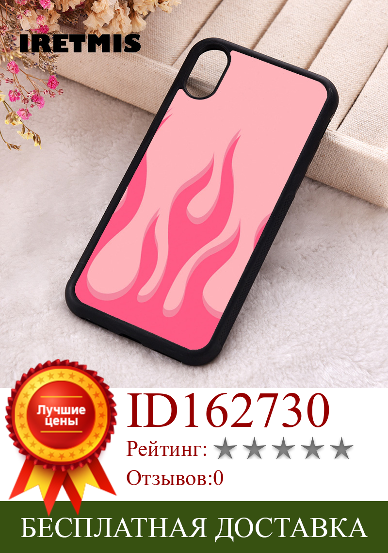 Изображение товара: Чехол для телефона Iretmis 5 5S SE 2020, чехлы для iphone 6, 6S, 7, 8 Plus, X, Xs Max, XR, 11, 12, 13 Mini Pro, мягкий силиконовый чехол из ТПУ с розовым пламенем
