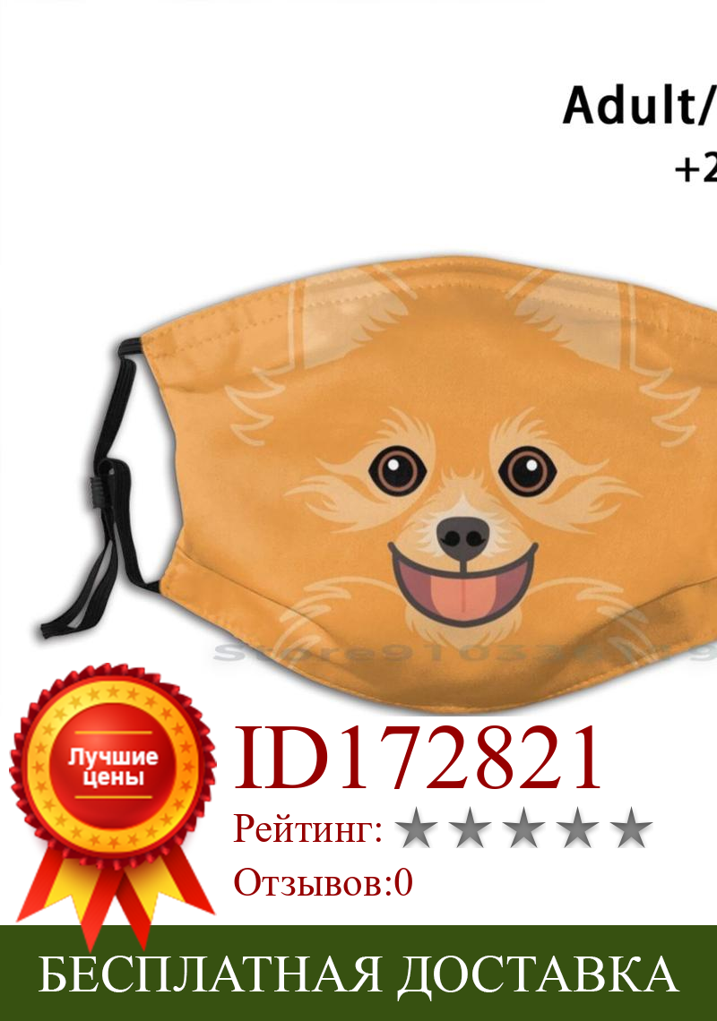 Изображение товара: Многоразовая маска для лица с изображением Померанской собаки с фильтрами для детей, Pomeranian Pomerarians Pomeranian Mom Dogs Pomeranian Funny
