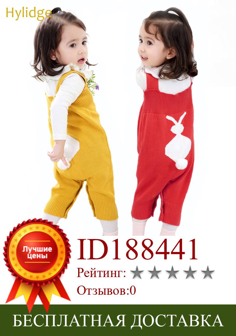 Изображение товара: Hylidge милый шар с кроликом хлопчатобумажный трикотажный Детский комбинезон свитера для маленьких мальчиков комбинезон для новорожденного для девочки, детская одежда, комбинезон