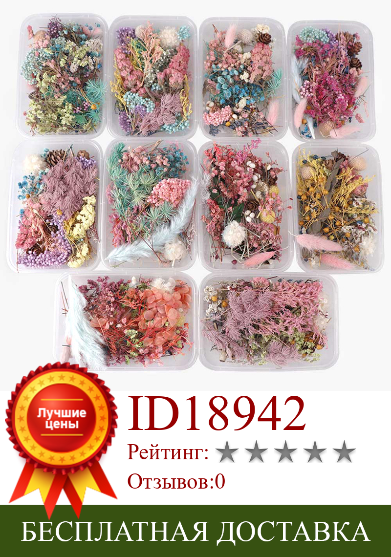 Изображение товара: 1 Box Real Dried Flower Dry Plants For Aromatherapy Candle Epoxy Resin Pendant Necklace Jewelry Making Craft DIY Accessories