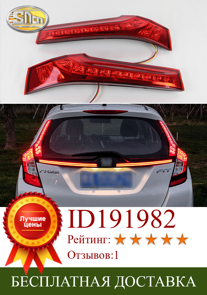 Изображение товара: Для Honda Fit GK5 Jazz 3rd 2014 2015 2016 автомобильный Стайлинг ABS светодиодный задняя ходовая задняя лампа столбик комплект сигнальных огней Предупреждение ющий сигнал