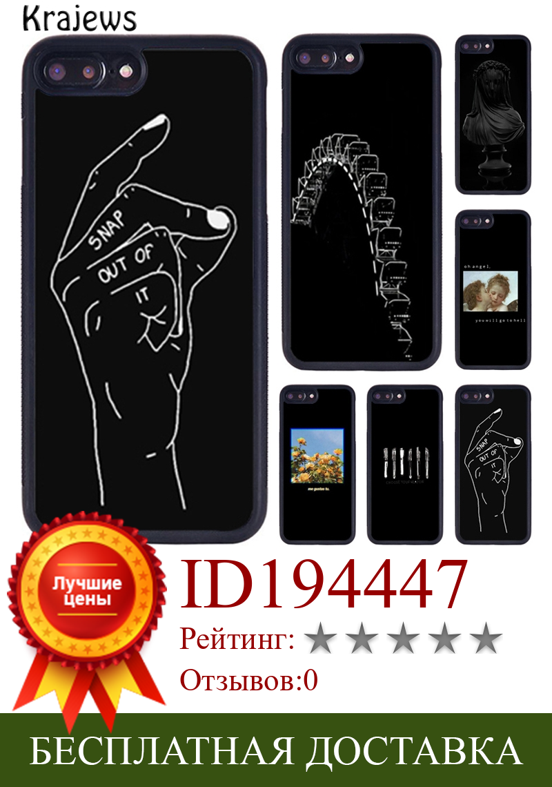 Изображение товара: Чехол krajew резиновый для iPhone X XR XS 11 12 13 Pro MAX 5 6 6S 7 8 Plus Samsung Galaxy S8 S9 S10