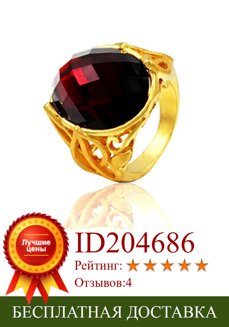 Изображение товара: Мужское Винтажное кольцо в стиле панк, кольцо из нержавеющей стали с фианитами, ювелирные изделия высокого качества, Золотое кольцо с кристаллом
