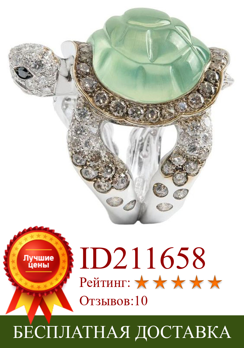 Изображение товара: Milangirl модное милое кольцо черепаха ползание животные зеленые кольца ракушки для женщин девушки Гламурные ювелирные изделия s для любителей черепахи