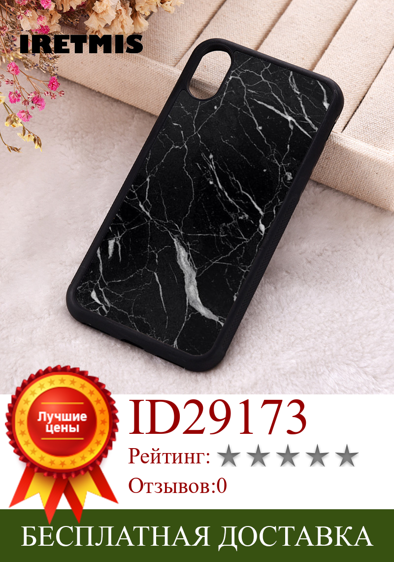 Изображение товара: Чехол для телефона Iretmis 5 5S SE 2020, чехлы для iphone 6 6S 7 8 Plus X Xs Max XR 11 12 13 MINI Pro, Мягкий Силиконовый ТПУ, черный мрамор
