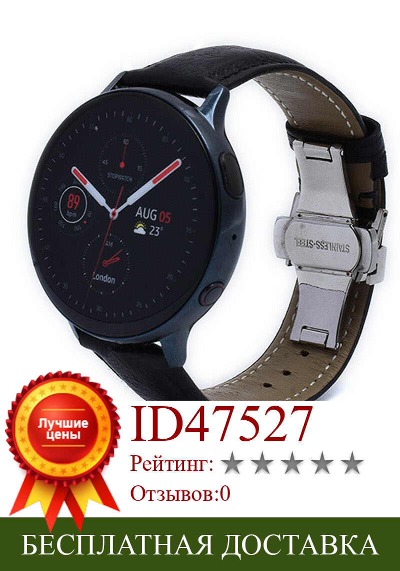 Изображение товара: Ремешок из страусиной кожи для мужских и женских часов, быстросъемный браслет из натуральной кожи для Samsung Galaxy Watch 3, 18 мм 20 мм 22 мм
