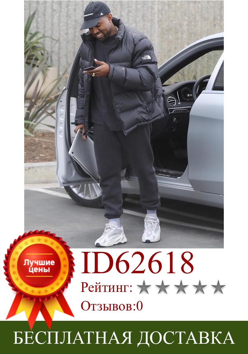 Изображение товара: Штаны для скейтборда Kanye West, 6 сезонов, мужские Узкие хлопковые тренировочные брюки, высококачественные бархатные брюки Кардашьян