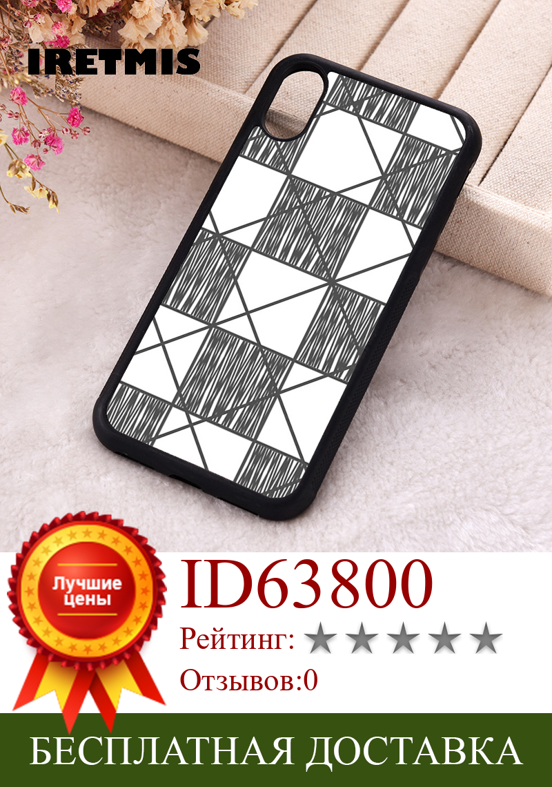 Изображение товара: Чехол для телефона Iretmis 5 5S SE 2020, чехлы для iphone 6 6S 7 8 Plus X Xs Max XR 11 12 13 MINI Pro, мягкие силиконовые чехлы из ТПУ с клетчатыми линиями