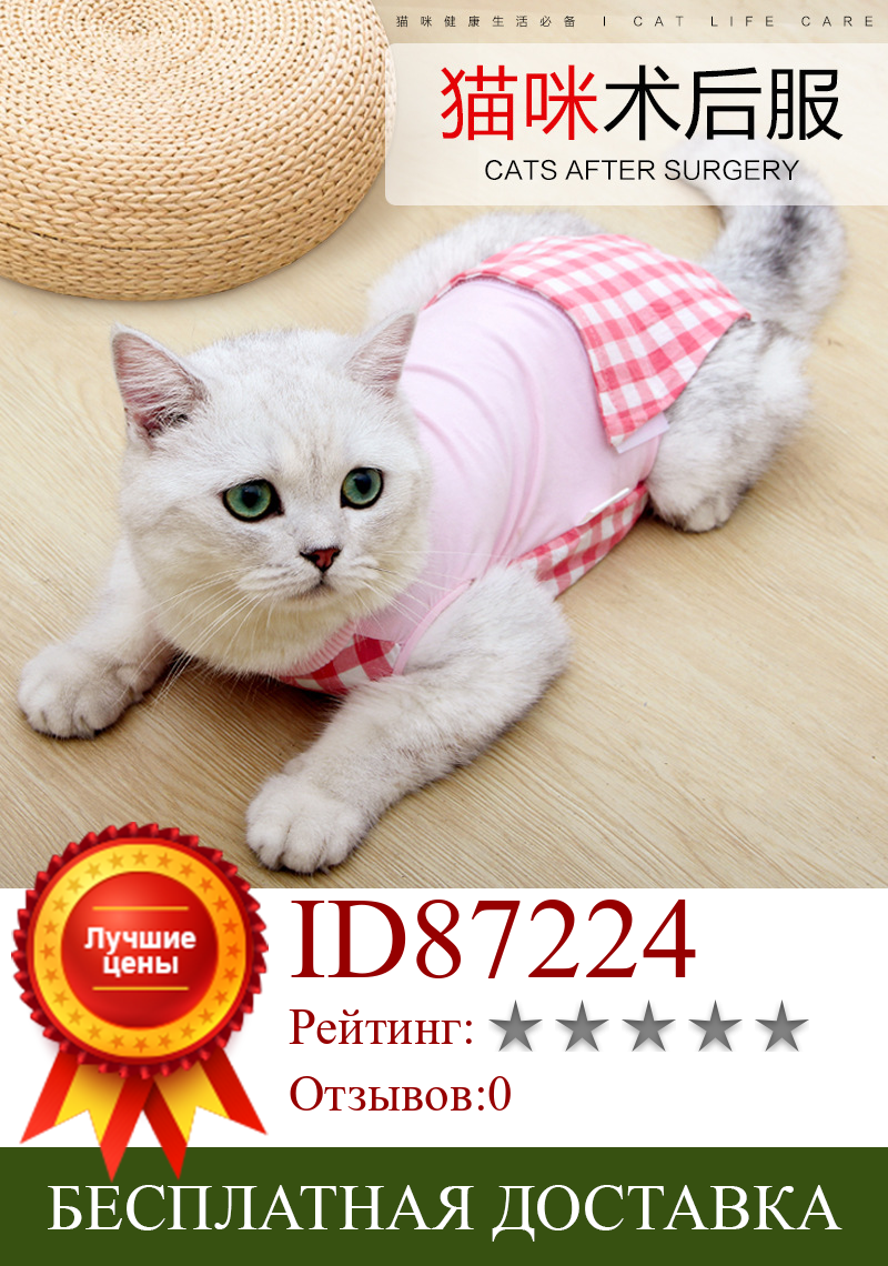 Изображение товара: New Style Pet Sterilization Service Cat Postoperative Service Protection Suit Surgery Weaning Service Ultra-stretch Modal