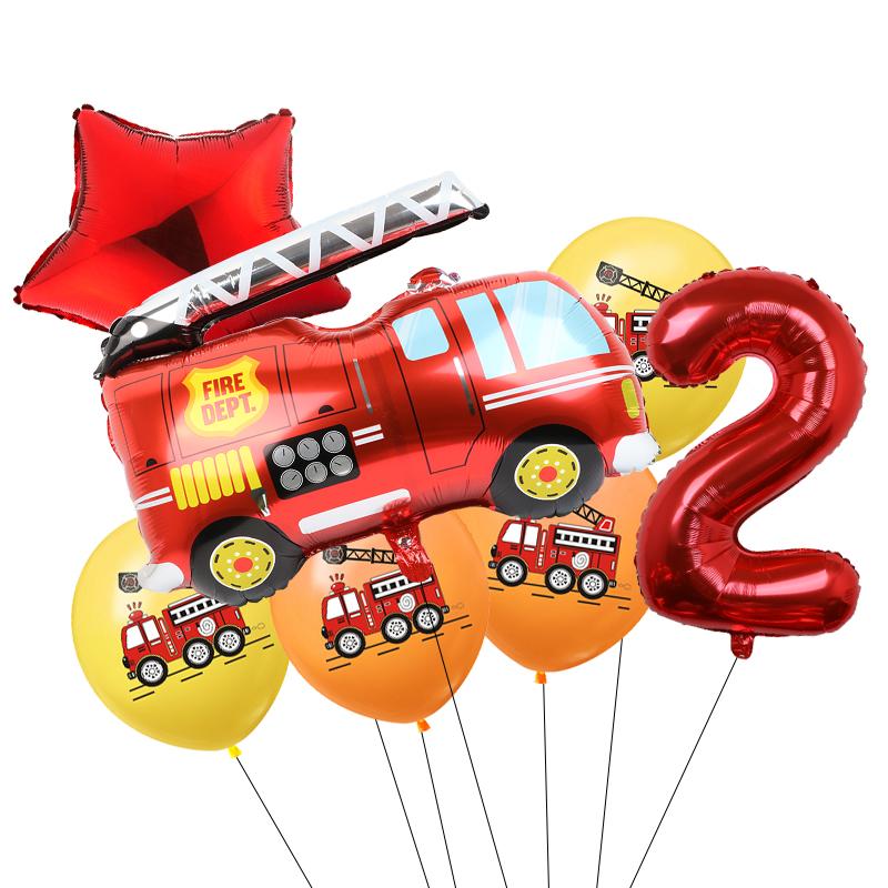 Изображение товара: Воздушные шары «пожарная машина» из фольги, 7 шт./лот