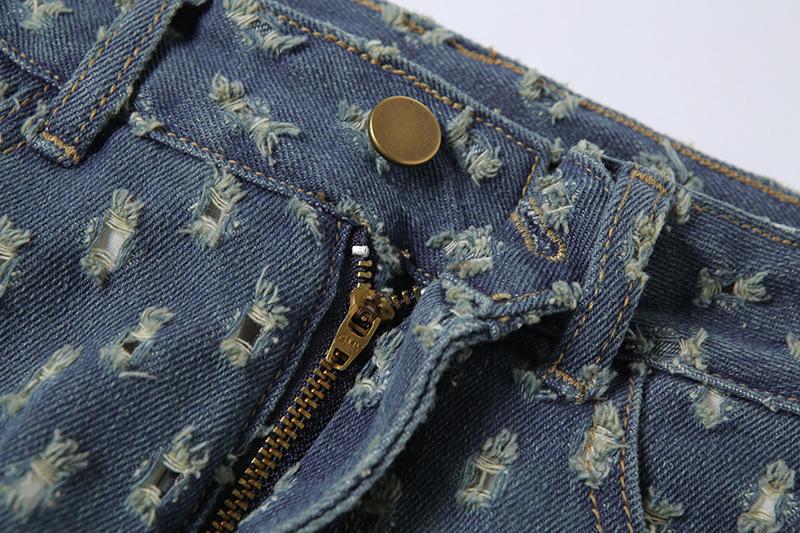 Изображение товара: Женская одежда рваные джинсы с дырками прямые брюки уличная одежда Высокая талия трендовые громоздкие джинсовые брюки женские бойфренды белые