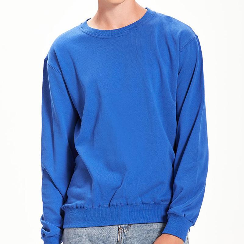 Изображение товара: Пуловер унисекс, однотонный, с принтом на заказ, для пары, индивидуальные толстовки