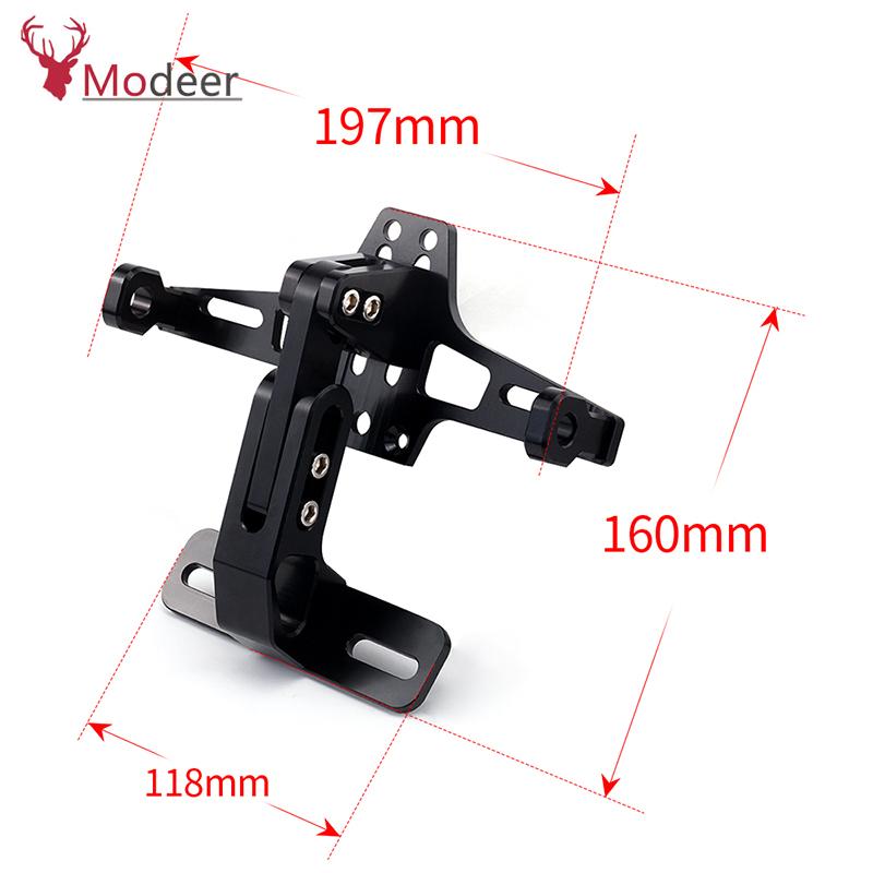 Изображение товара: Универсальный кронштейн с ЧПУ для держателя номерного знака мотоцикла со светодиодной подсветкой, регулируемый для Yamaha tmax 500 Bmw Honda