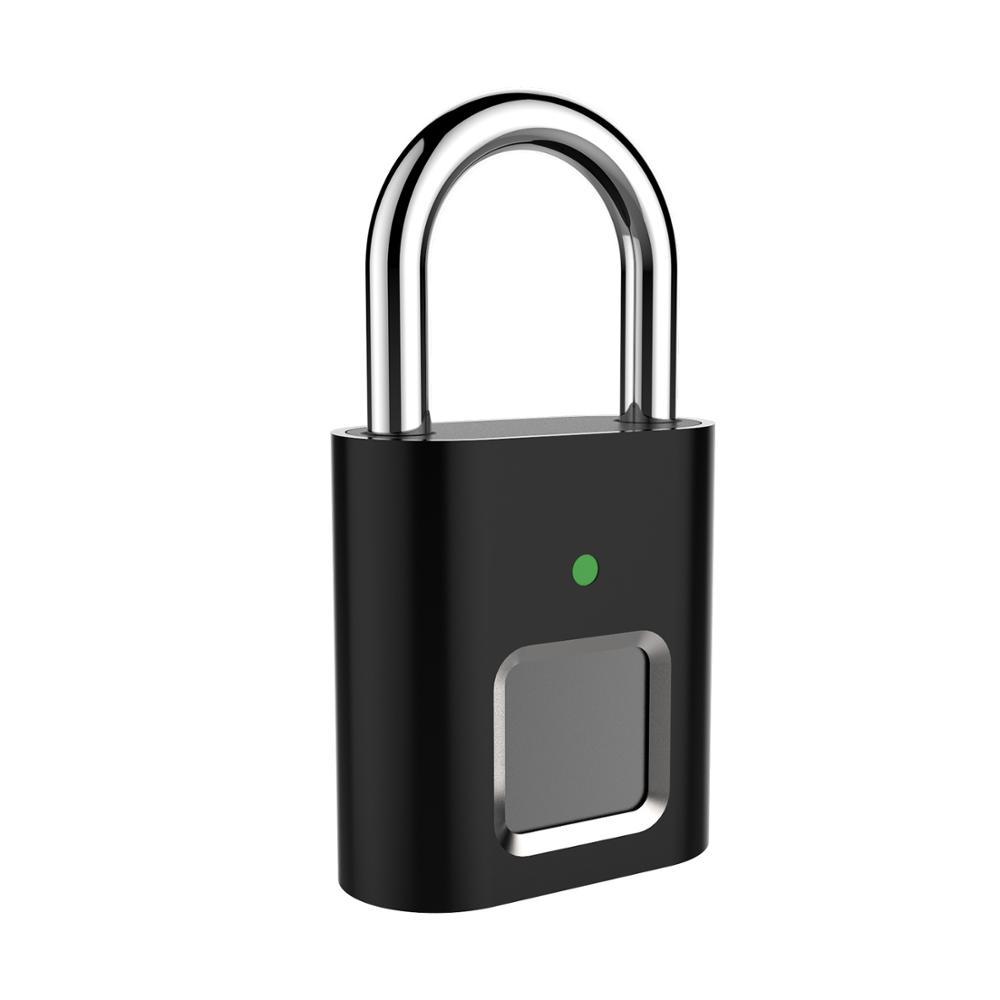 Изображение товара: Портативный Смарт ключа RFID Электронный замок с отпечатком пальца USB Перезаряжаемые быстрая разблокировка Анти-кражи Безопасность дома двери мешок