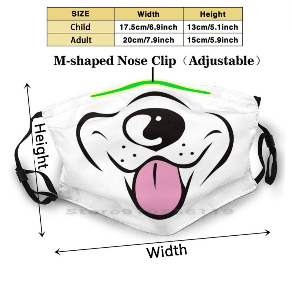 Изображение товара: Собачья мордочка дизайн Пылезащитный фильтр смываемая маска для лица дети собака нос мордочка рот идея язык