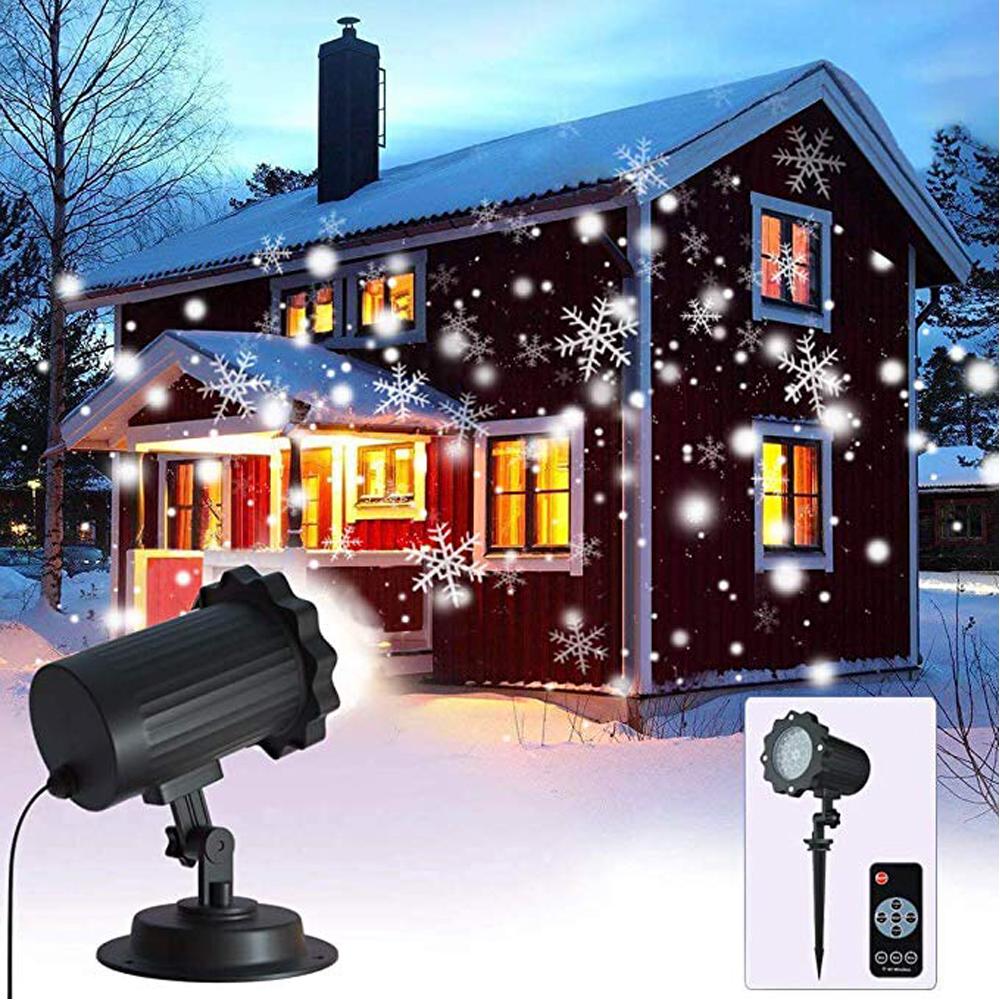Изображение товара: Праздвечерние чные огни, рождественские украшения, лампа для дома, проектор Blizzard, мини-проектор для снега, Белоснежки, лазерный проектор для подсветки