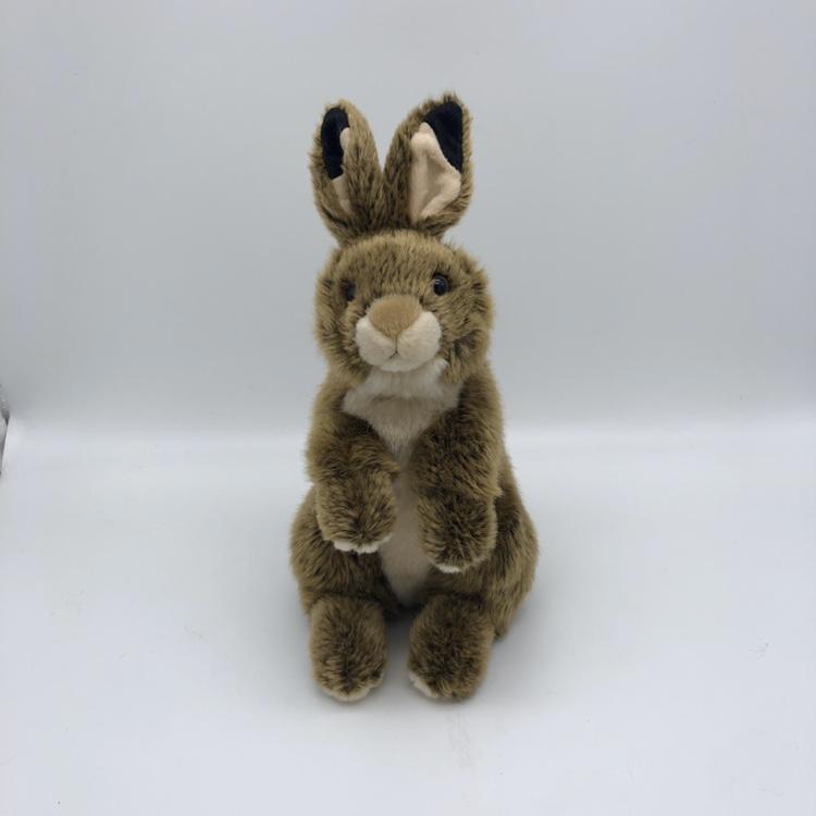 Изображение товара: Оригинальный милый коричневый кролик, имитационная искусственная плюшевая игрушка, кукла, подарок на день рождения, детский подарок для девочки