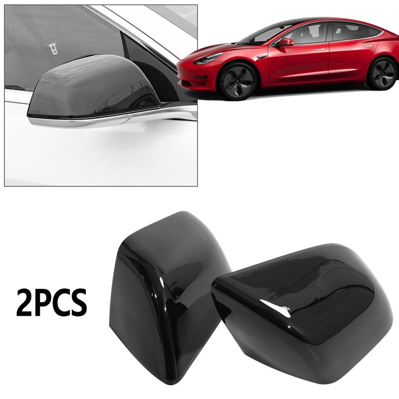 Изображение товара: Автомобильная Боковая дверь зеркало заднего вида защитная рамка Накладка для Tesla модель 3 2017-2019