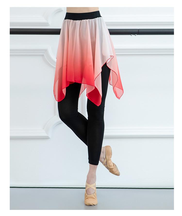 Изображение товара: Профессиональные женские балетные брюки для женщин, леггинсы для латинских танцев, для взрослых, балетные тренировочные брюки с шифоновой юбкой, штаны для фитнеса, тренажерного зала