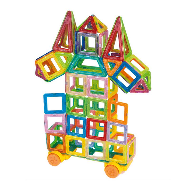 Изображение товара: 60 шт./компл. Мини магнитные блоки, строительные блоки, игрушки, пластиковые Развивающие игрушки для детей, мальчики и девочки, рождественские подарки