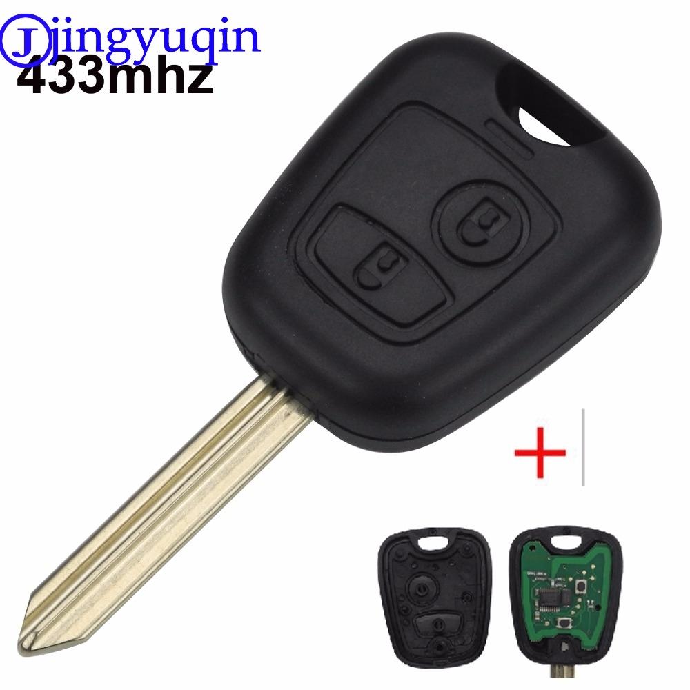 Изображение товара: Пульт дистанционного управления для автомобиля jingyuqin 2 кнопки 433 МГц для Peugeot 307 Citroen C1 C3 Автомобильный ключ VA2 с чипом PCF7961