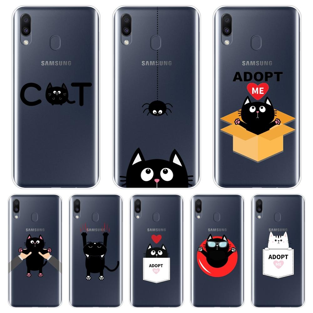 Изображение товара: Funny Cute Cat Phone Case For Samsung Galaxy M10 M20 M30 M40 Silicone Soft Back Cover For Samsung Galaxy M10 M20 M30 M40 Case