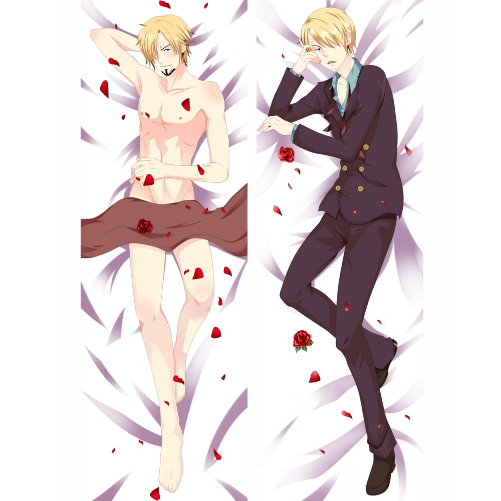 Изображение товара: Наволочка для обнимающей подушки Sanji Dakimakura, с Аниме One Piece Vinsmoke, для самостоятельного изготовления пользовательских мужских подушек BL, домашнее постельное белье