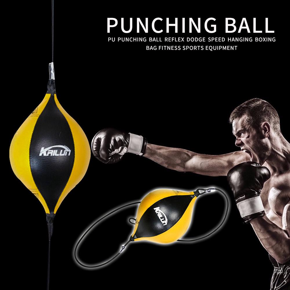Изображение товара: Грушевидный двухсторонний полиуретановый боксерский мяч Dodge, подвесная боксерская сумка, спортивное оборудование для фитнеса, занятий спортом в помещении