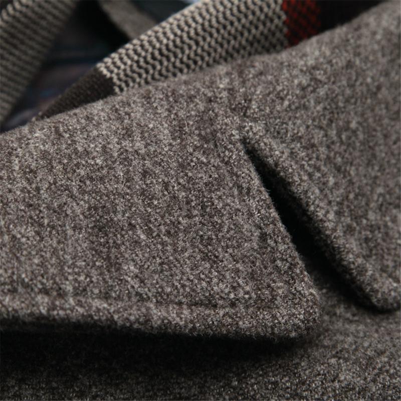 Изображение товара: Высококачественное шерстяное пальто для мужчин с шарфом и лацканами, однотонное мужское шерстяное пальто, деловое повседневное Мужское пальто, теплое роскошное пальто, M-5XL