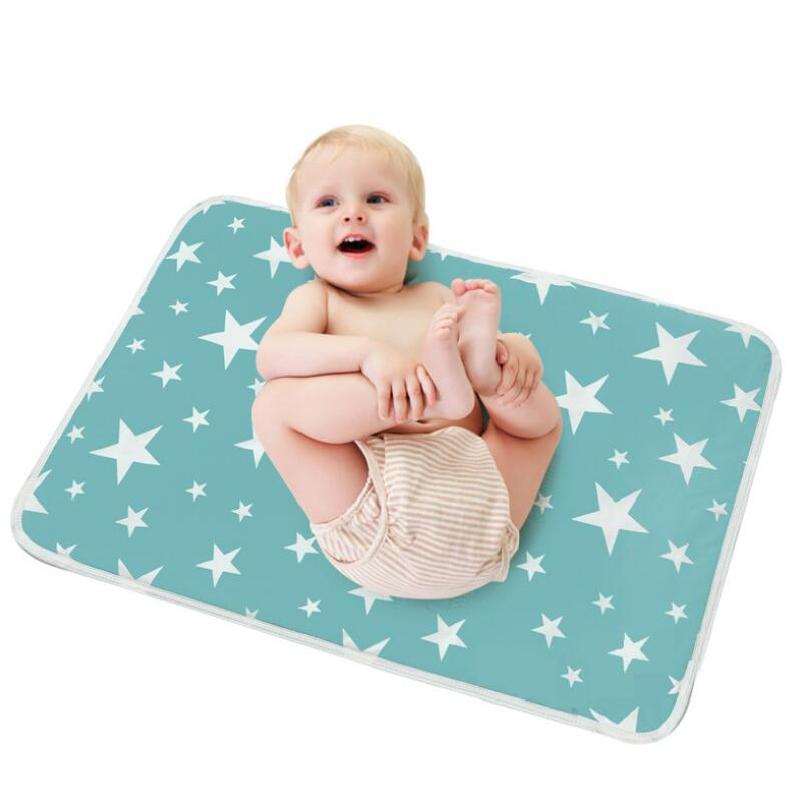 Изображение товара: Многоразовые Детские пеленки для новорожденных матрас подгузник для новорожденных хлопковые водонепроницаемые пеленки для новорожденных напольный игровой коврик
