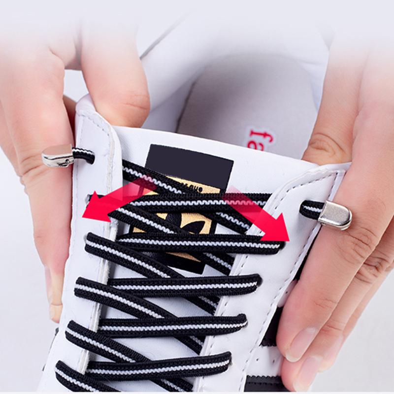 Изображение товара: 1 пара, эластичные шнурки для кроссовок, без завязывания