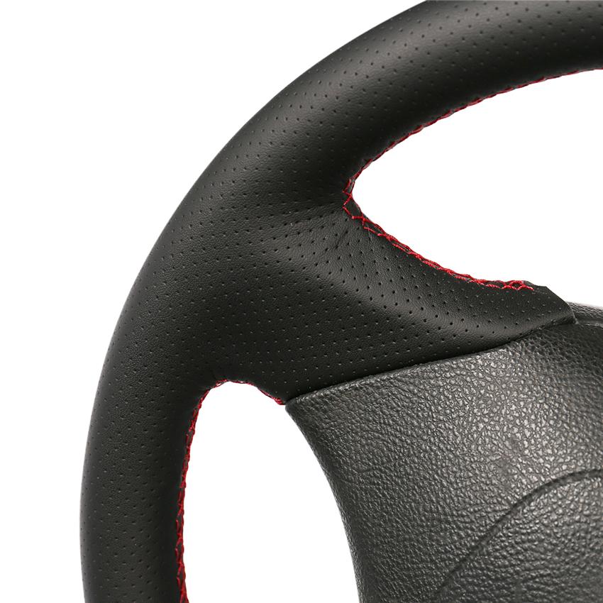 Изображение товара: Сшитая вручную черная искусственная кожа Чехол рулевого колеса автомобиля для Fiat Albea 2002 Palio Weekend 2002