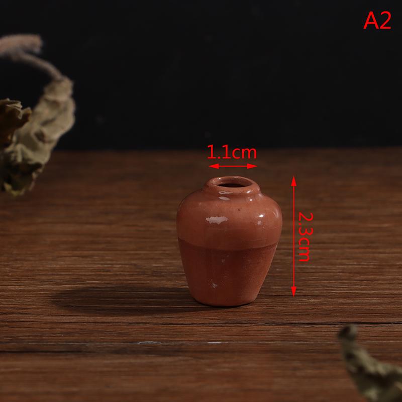 Изображение товара: Миниатюрный керамический горшок для кукольного домика 1:12, 1 шт.