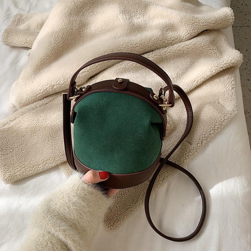 Изображение товара: Новая осенне-зимняя мини-сумка-ведро, Универсальная матовая кожаная сумка-мессенджер, модная сумка через плечо для женщин