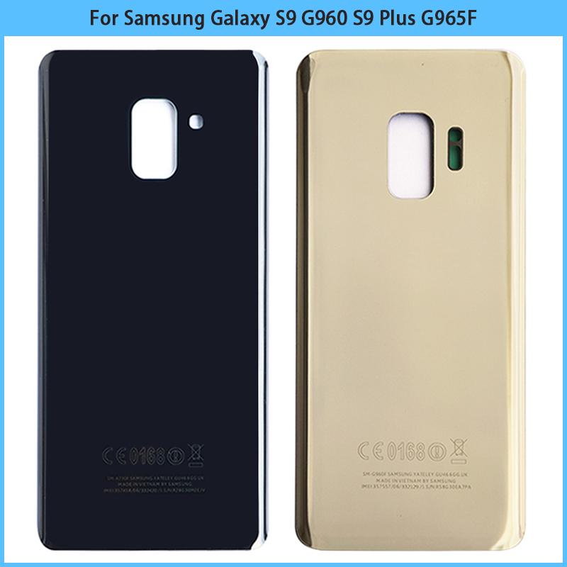 Изображение товара: Новый задний корпус S9 для Samsung Galaxy S9 G960 S9 Plus G965F, Крышка батарейного отсека, задняя крышка, стеклянная клейкая наклейка, замена