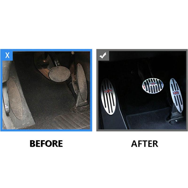 Изображение товара: Алюминиевый сплав автомобильный топливный клатч Тормозная педаль наклейка для BMW Mini Cooper JCW S R55 R56 R60 R61 F54 F55