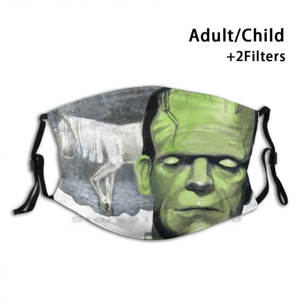 Изображение товара: Дизайнерская Пылезащитная маска для лица с фильтром Франкенштейна монстра и единорога, детская маска для лица Франкенштейна монстра Франкенштейна