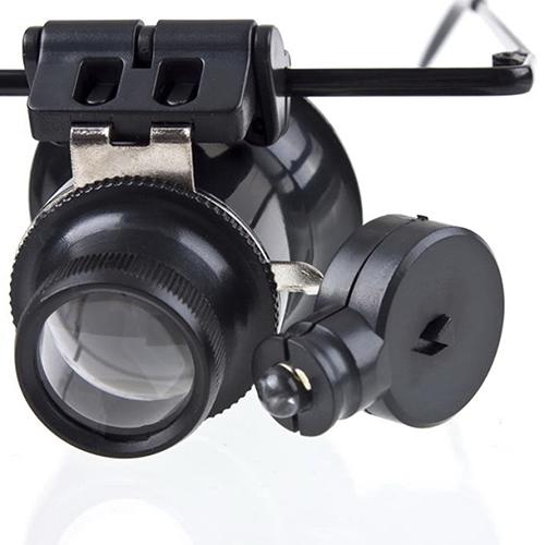 Изображение товара: 20x лупа увеличительные очки лупа объектив лупа ювелира ремонт часов светодиодный светильник