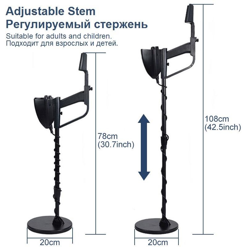 Изображение товара: Металлоискатель, высокая чувствительность, регулируемый стержень, подземный детектор золота и серебра, для кладоискателей, для детей и взрослых