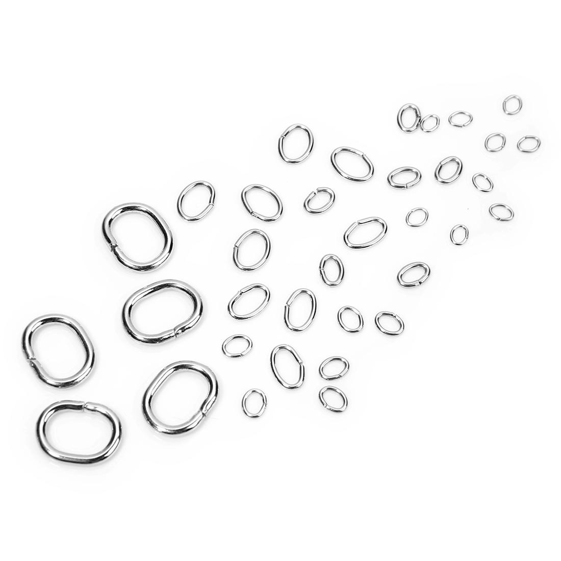 Изображение товара: 100 шт./лот 4-13,5 мм из нержавеющей стали одно кольцо овальное кольцо шесть размеров кольца для яиц DIY D-образная пряжка D-образный разъем для изготовления ювелирных изделий