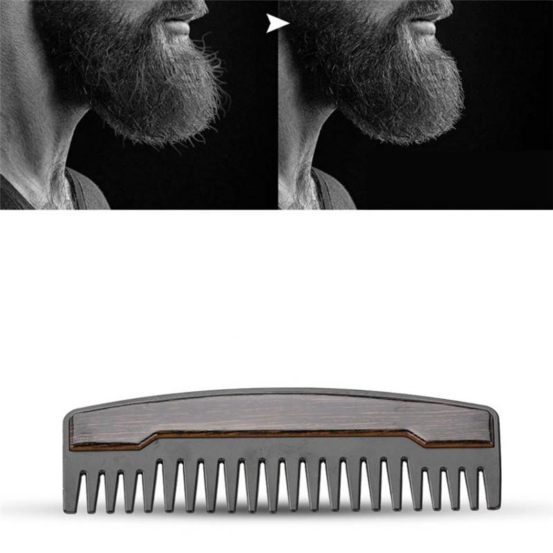 Изображение товара: Мужская щетка для бороды и Расческа с щетиной кабана, щетка для бритья усов, бритвенная щетка, расческа для лица