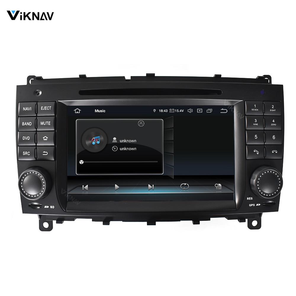 Изображение товара: Аудио Android автомобильный радиоприемник стерео для Benz C- W203 CLK W209 2004-2007 автомобильный DVD-плеер сенсорный экран GPS навигация 2din