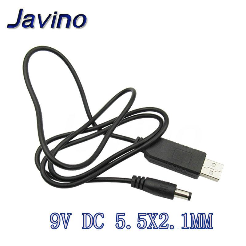Изображение товара: USB удлинитель питания, 5 в пост. Тока в постоянный ток 5 В/9 В/12 В, Повышающий Модуль, usb-адаптер, кабель 2,1x5,5 мм, штекер aolin